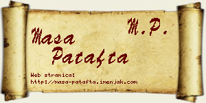 Maša Patafta vizit kartica